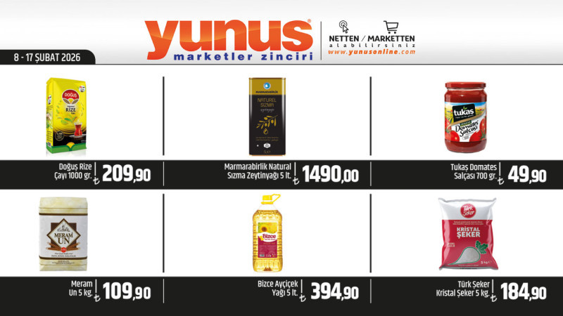 YUNUS MARKET  8 - 17 ŞUBAT 2026 