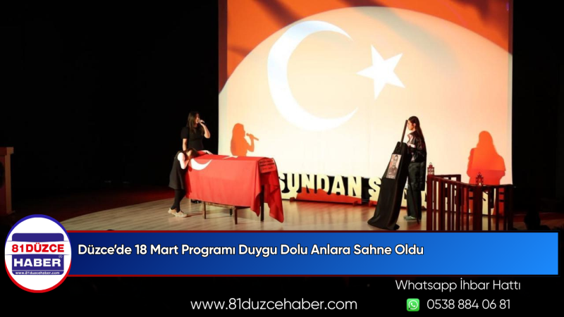 Düzce’de 18 Mart Programı Duygu Dolu Anlara Sahne Oldu
