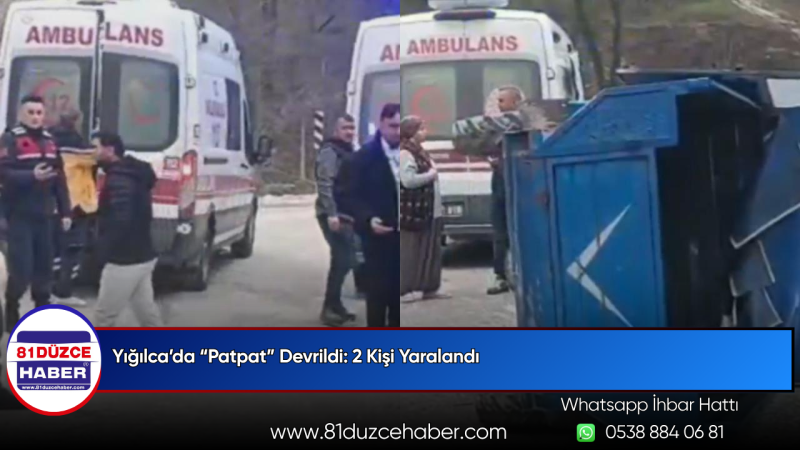 Yığılca’da “Patpat” Devrildi: 2 Kişi Yaralandı