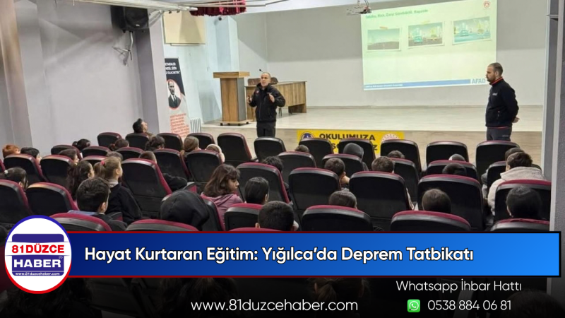 Hayat Kurtaran Eğitim: Yığılca’da Deprem Tatbikatı