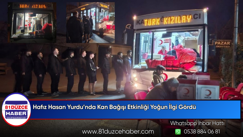Hafız Hasan Yurdu’nda Kan Bağışı Etkinliği Yoğun İlgi Gördü
