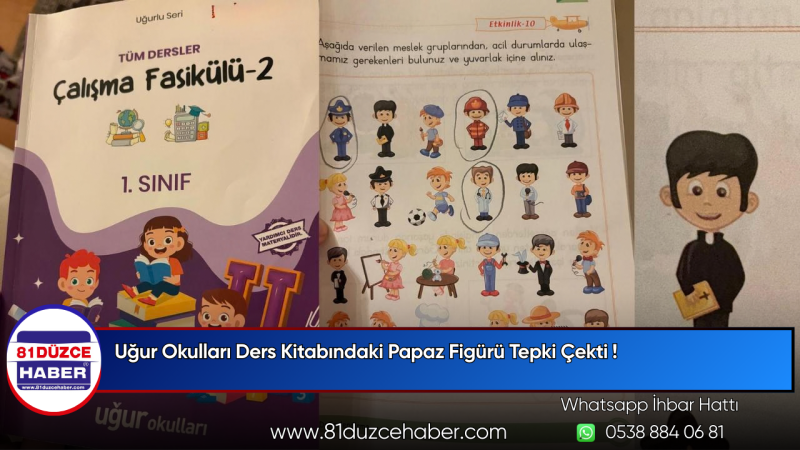 Uğur Okulları Ders Kitabındaki Papaz Figürü Tepki Çekti !