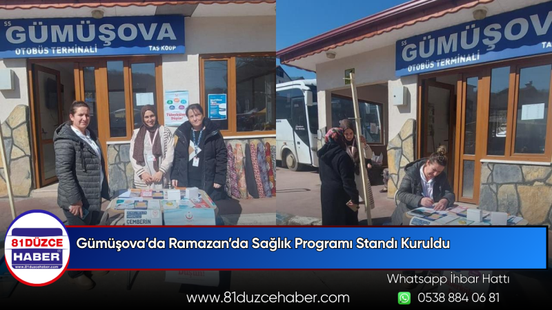 Gümüşova’da Ramazan’da Sağlık Programı Standı Kuruldu