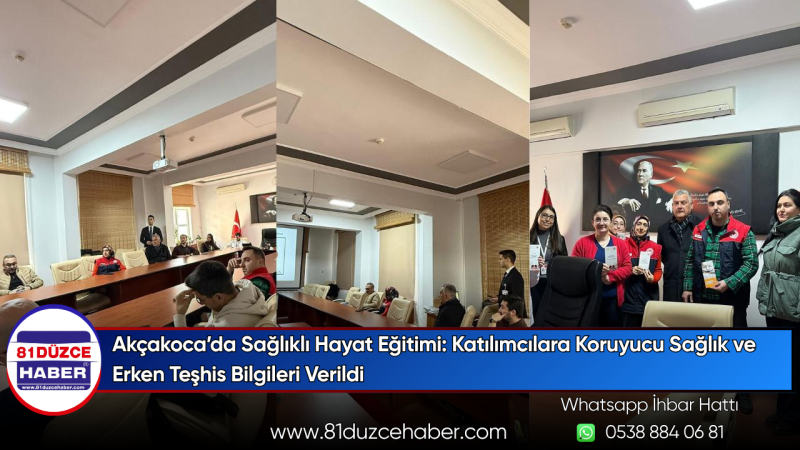Akçakoca’da Sağlıklı Hayat Eğitimi: Katılımcılara Koruyucu Sağlık ve Erken Teşhis Bilgileri Verildi