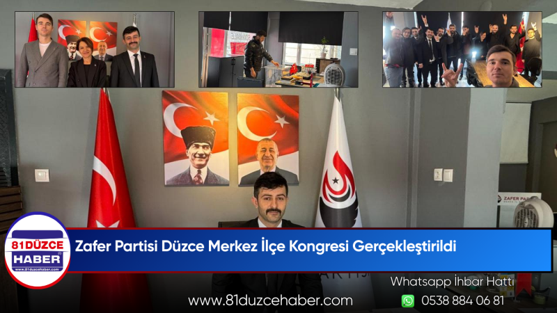 Zafer Partisi Düzce Merkez İlçe Kongresi Gerçekleştirildi