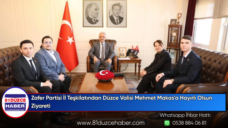 Zafer Partisi İl Teşkilatından Düzce Valisi Mehmet Makas’a Hayırlı Olsun Ziyareti