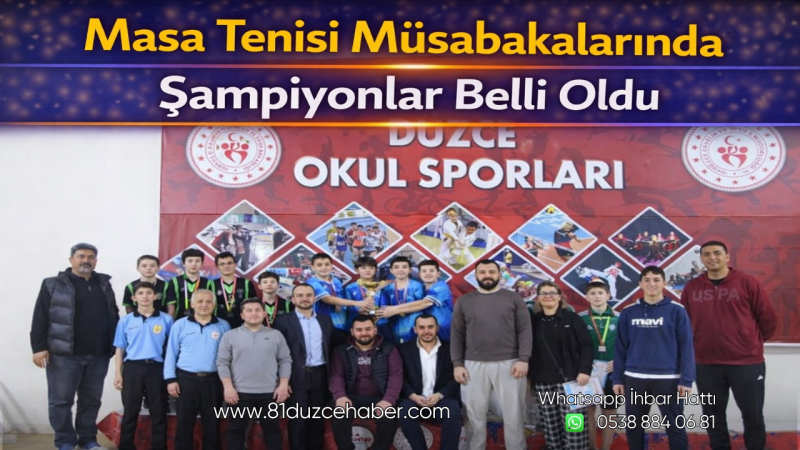 Masa Tenisi Müsabakalarında Şampiyonlar Belli Oldu