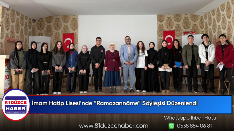 İmam Hatip Lisesi’nde “Ramazannâme” Söyleşisi Düzenlendi