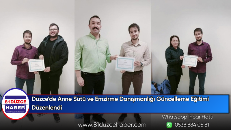 Düzce’de Anne Sütü ve Emzirme Danışmanlığı Güncelleme Eğitimi Düzenlendi