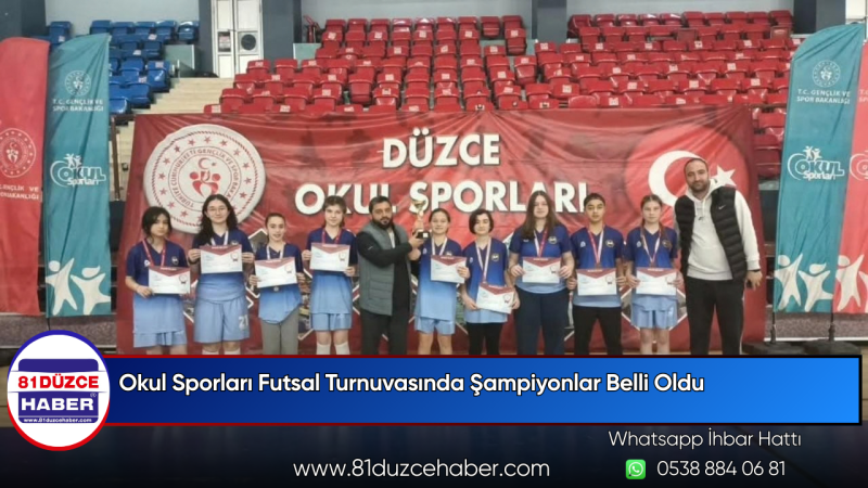 Okul Sporları Futsal Turnuvasında Şampiyonlar Belli Oldu