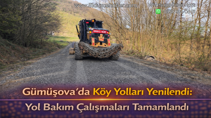 Gümüşova’da Köy Yolları Yenilendi: Yol Bakım Çalışmaları Tamamlandı