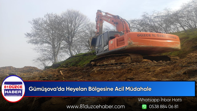 Gümüşova’da Heyelan Bölgesine Acil Müdahale