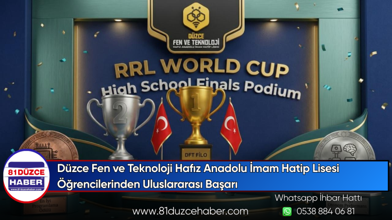 Düzce Fen ve Teknoloji Hafız Anadolu İmam Hatip Lisesi Öğrencilerinden Uluslararası Başarı