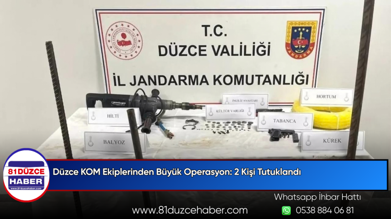 Düzce KOM Ekiplerinden Büyük Operasyon: 2 Kişi Tutuklandı