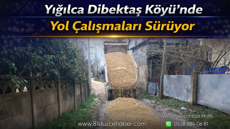 Yığılca Dibektaş Köyü’nde Yol Çalışmaları Sürüyor