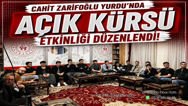 Cahit Zarifoğlu Yurdu’nda “Açık Kürsü” Etkinliği Düzenlendi