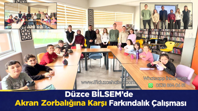 Düzce BİLSEM’de Akran Zorbalığına Karşı Farkındalık Çalışması