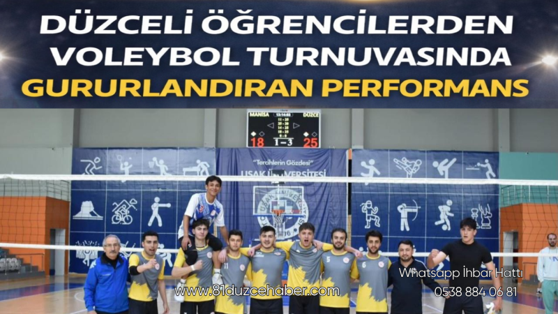 Düzceli Öğrencilerden Voleybol Turnuvasında Gururlandıran Performans