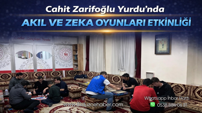 Cahit Zarifoğlu Yurdu’nda Akıl ve Zeka Oyunları Etkinliği