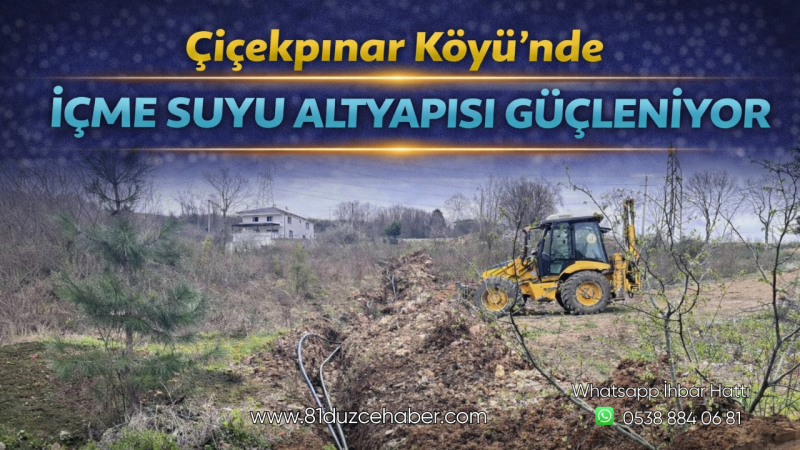 Çiçekpınar Köyü’nde İçme Suyu Altyapısı Güçleniyor