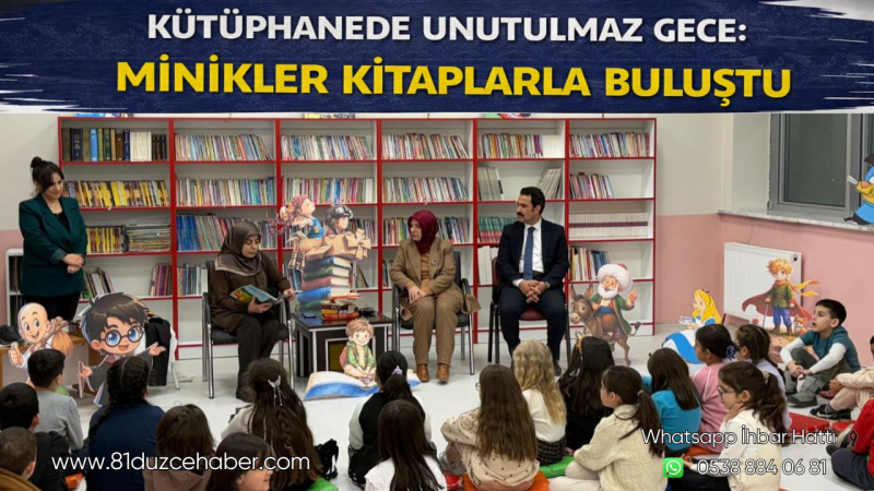 Kütüphanede Unutulmaz Gece: Minikler Kitaplarla Buluştu
