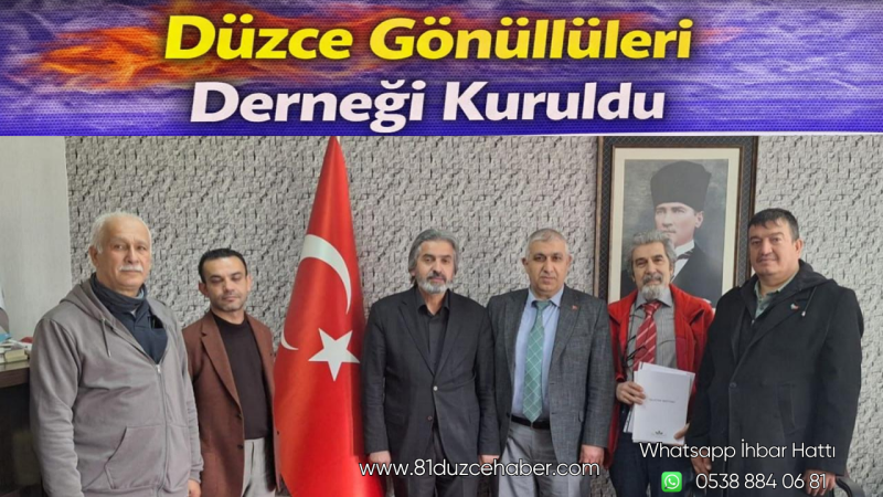Düzce Gönüllüleri Derneği Kuruldu