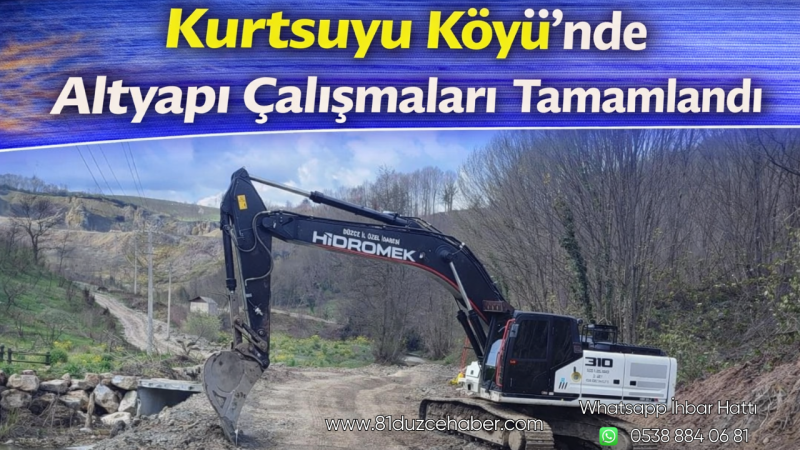 Kurtsuyu Köyü’nde Altyapı Çalışmaları Tamamlandı