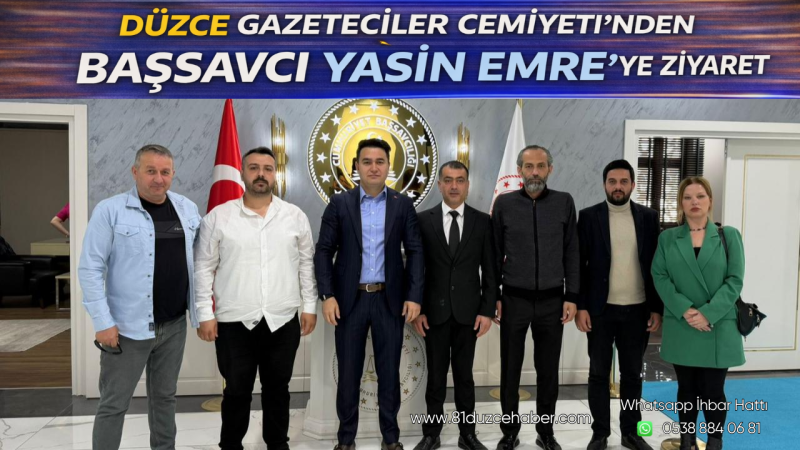 Düzce Gazeteciler Cemiyeti’nden Başsavcı Yasin Emre’ye Ziyaret