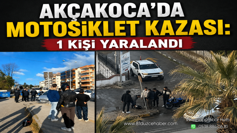 Akçakoca'da Motosiklet Kazası: 1 Kişi Yaralandı