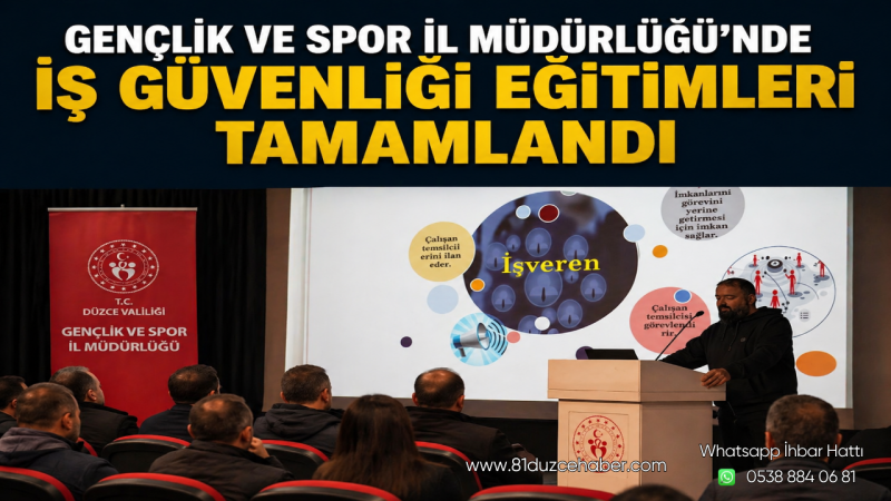 Gençlik ve Spor İl Müdürlüğü’nde İş Güvenliği Eğitimleri Tamamlandı