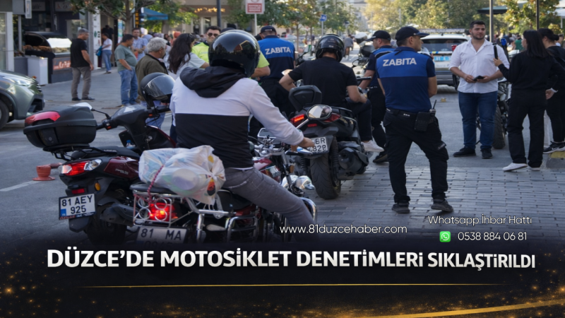 Düzce’de Motosiklet Denetimleri Sıklaştırıldı