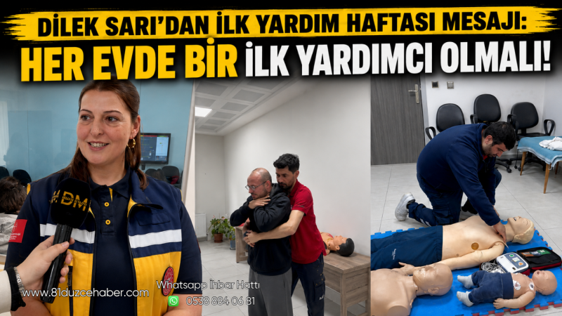 Dilek Sarı’dan İlk Yardım Haftası Mesajı: “Her Evde Bir İlk Yardımcı Olmalı”