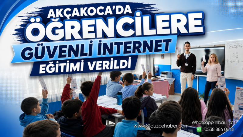 Akçakoca’da Öğrencilere Güvenli İnternet Eğitimi Verildi