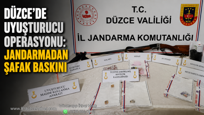 Düzce’de Uyuşturucu Operasyonu: Jandarmadan Şafak Baskını