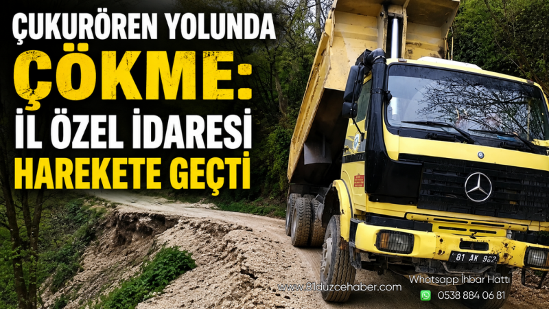 Çukurören Yolunda Çökme: İl Özel İdaresi Harekete Geçti