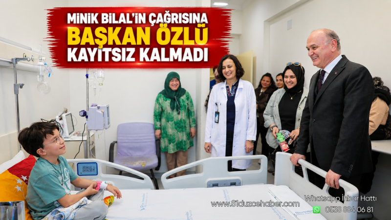 Minik Bilal’in Çağrısına Başkan Özlü Kayıtsız Kalmadı