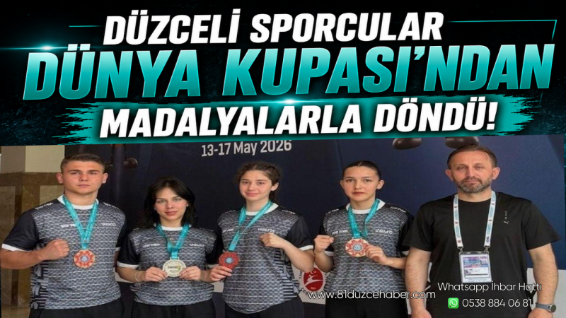 Düzceli Sporcular Dünya Kupası’ndan Madalyalarla Döndü