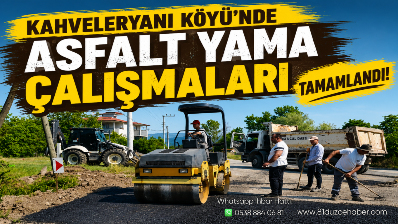 Kahveleryanı Köyü’nde Asfalt Yama Çalışmaları Tamamlandı