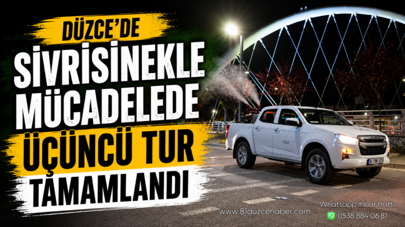 Düzce'de Sivrisinekle Mücadelede Üçüncü Tur Tamamlandı