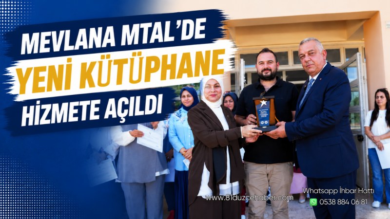 Mevlana MTAL’de Yeni Kütüphane Hizmete Açıldı