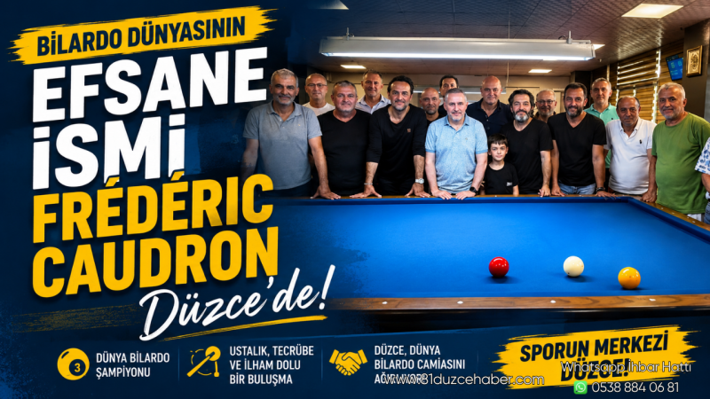 Bilardo Dünyasının Efsane İsmi Frédéric Caudron Düzce’de