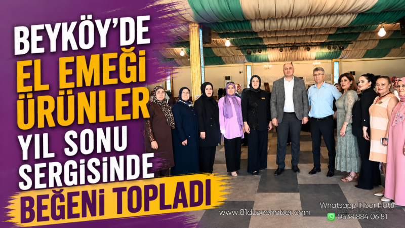 Beyköy’de El Emeği Ürünler Yıl Sonu Sergisinde Beğeni Topladı