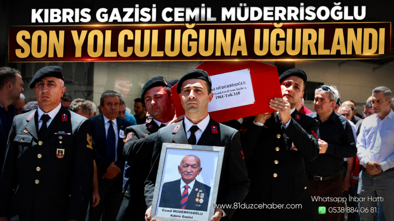 Kıbrıs Gazisi Cemil Müderrisoğlu Son Yolculuğuna Uğurlandı