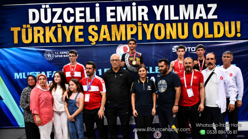 Düzceli Emir Yılmaz Türkiye Şampiyonu Oldu