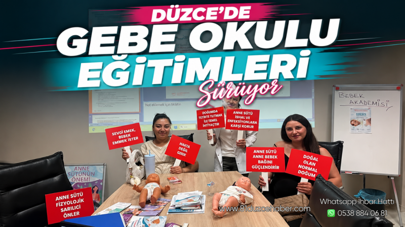 Düzce’de Gebe Okulu Eğitimleri Sürüyor