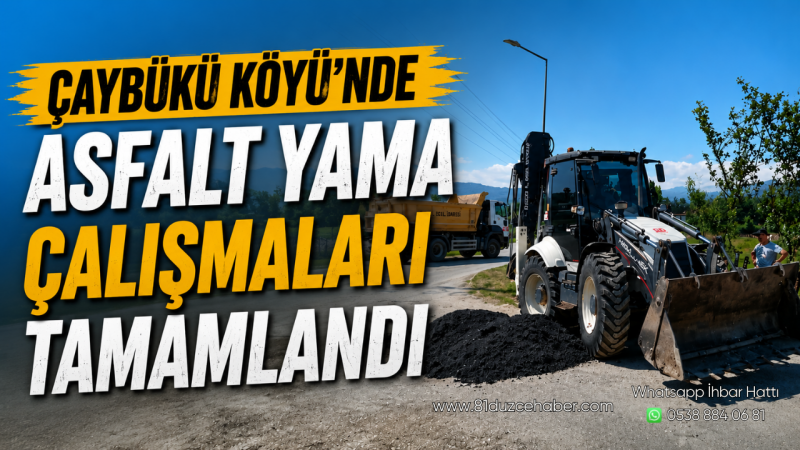 Çaybükü Köyü’nde Asfalt Yama Çalışmaları Tamamlandı