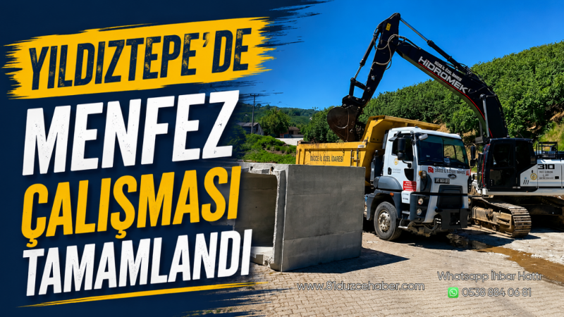 Yıldıztepe’de Menfez Çalışması Tamamlandı