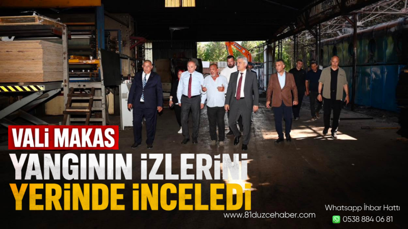 Vali Makas Yangının İzlerini Yerinde İnceledi