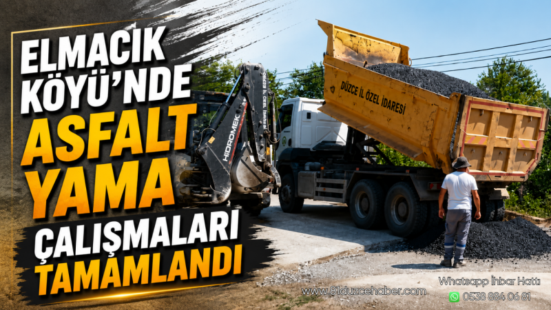 Elmacık Köyü'nde Asfalt Yama Çalışmaları Tamamlandı