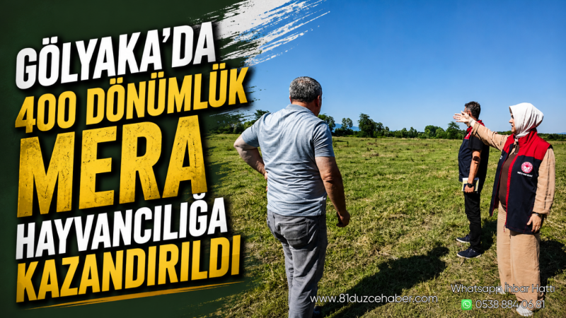 Gölyaka'da 400 Dönümlük Mera Hayvancılığa Kazandırıldı